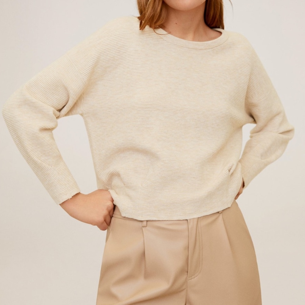 NWT Mango Puffed Sleeve Sweater